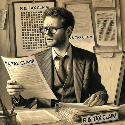 DALL·E 2025-08-26 17.45.43 - A realistic pencil drawing of a tax lawyer in a modest office. The man, in his late 30s to 40s, wears a suit with a loosened tie and glasses. He has a
